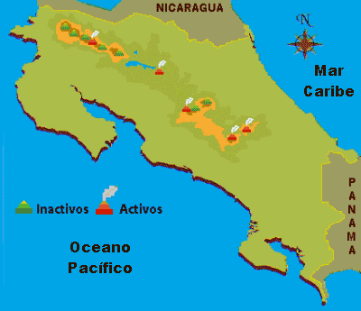 Mapa de Volcanes